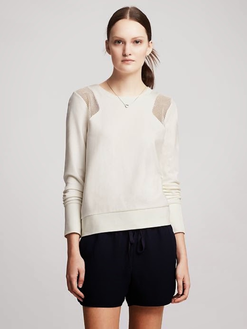 Banana Republic Mesh Inset Sweatshirt